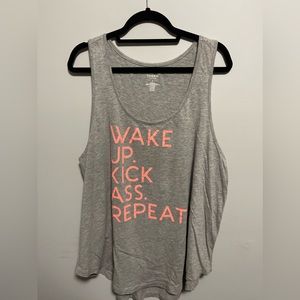 Torrid Gray Active Scoopneck Tank Top